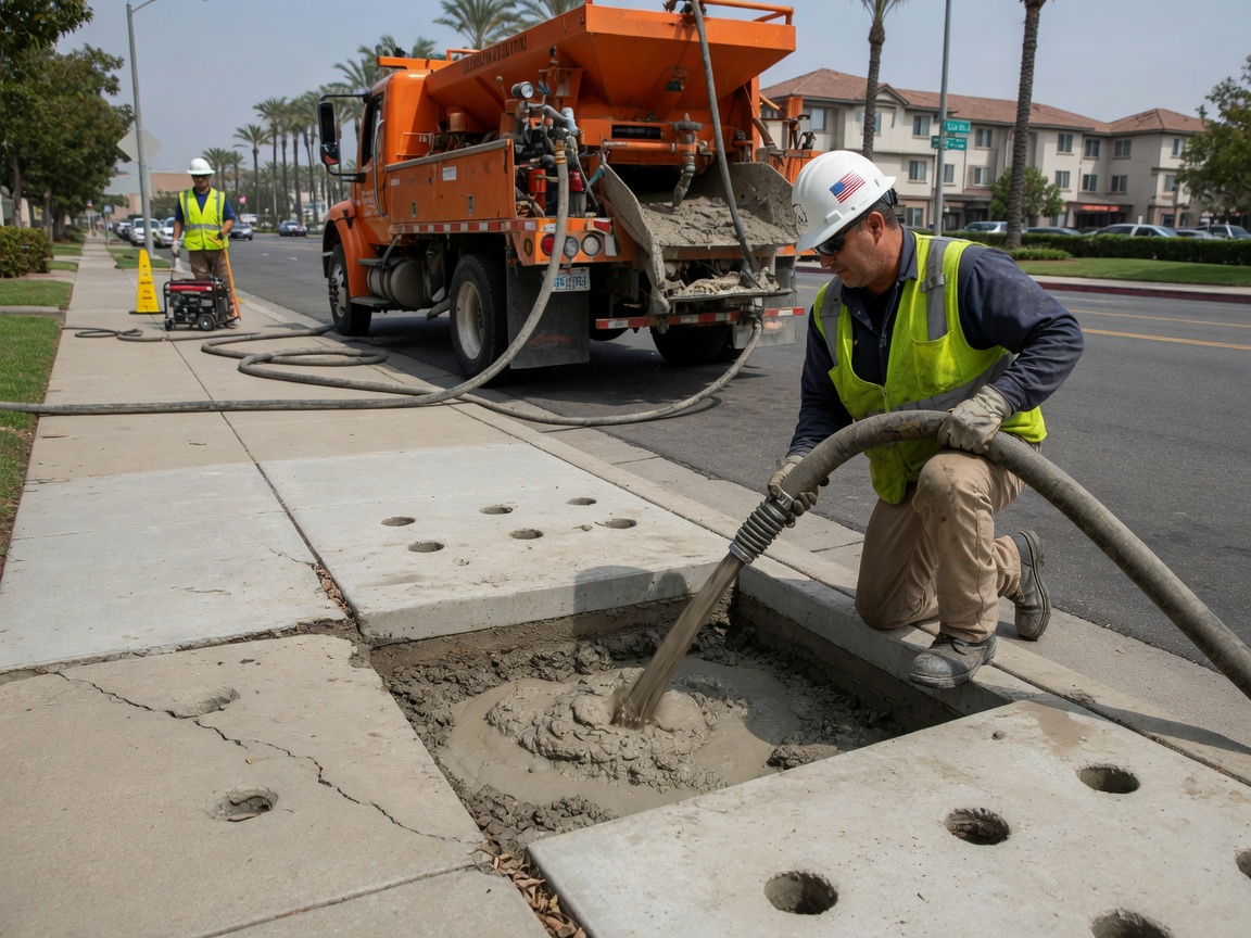 Concrete Leveling Mudjacking in Portola Springs, CA 92618